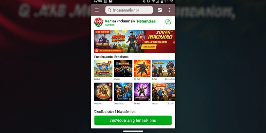 Tampilkan layar permainan penuh warna dan dinamis.